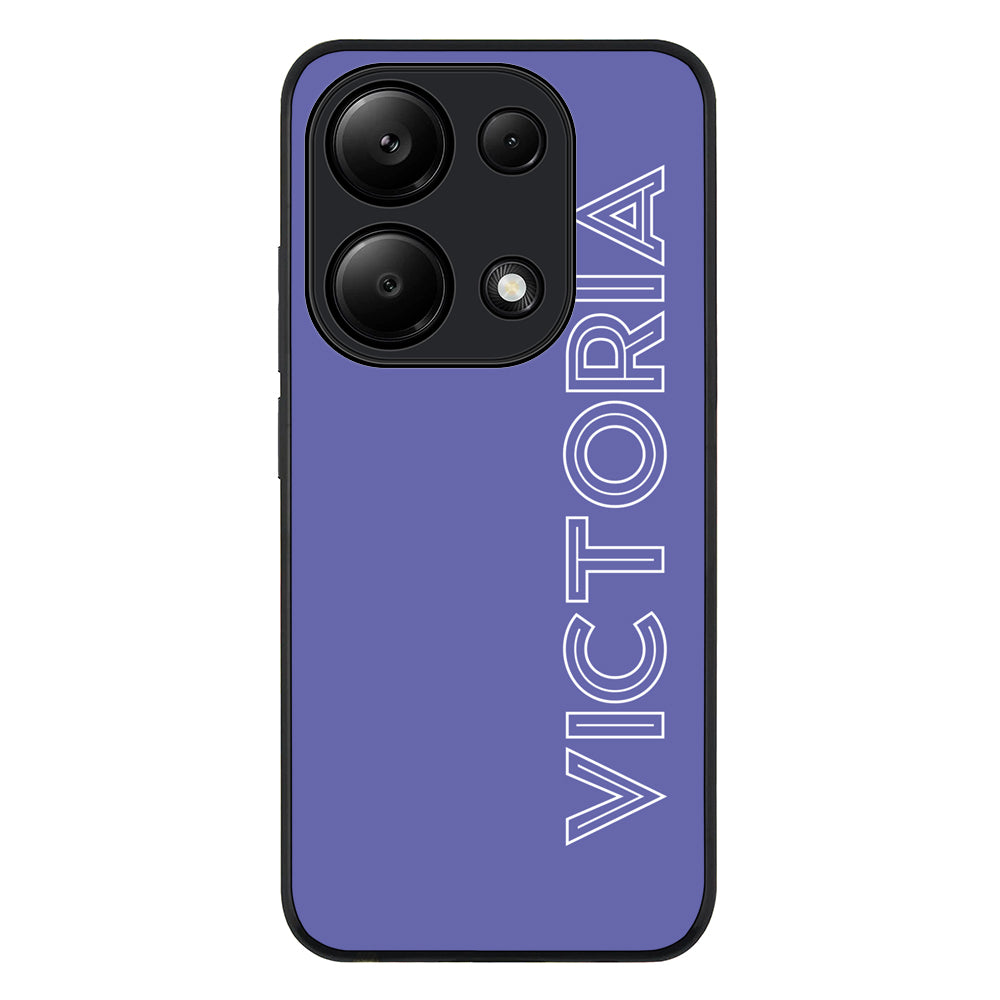 Redmi Note 13 Pro 4G / Rugged Black Personalized Name, Custom Phone Case - Redmi - Stylizedd.com