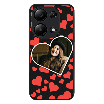 Redmi Note 13 Pro 4G / Rugged Black Custom Photo Heart shaped, Phone Case - Redmi - Stylizedd.com