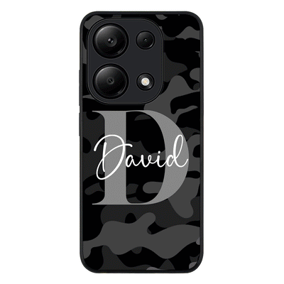 Personalized Name Camouflage Military Camo Phone Case - Poco - M6 Pro 4G / Rugged Black - Stylizedd