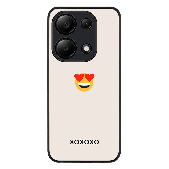 Redmi Note 13 Pro 4G / Rugged Black Custom Text Emojis Emoticons, Phone Case - Redmi - Redmi - Stylizedd.com
