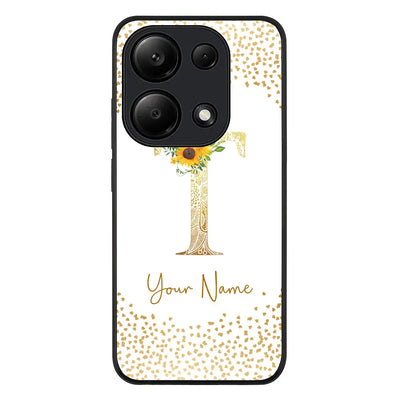 Floral Mandala Initial Phone Case - Poco - M6 Pro 4G / Rugged Black - Stylizedd