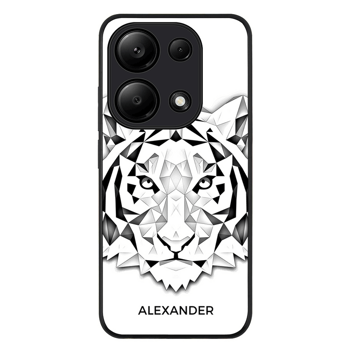Poco M6 Pro 4G / Rugged Black Personalized Text Low Poly Art Design Animals, Phone Case - Poco - Stylizedd.com