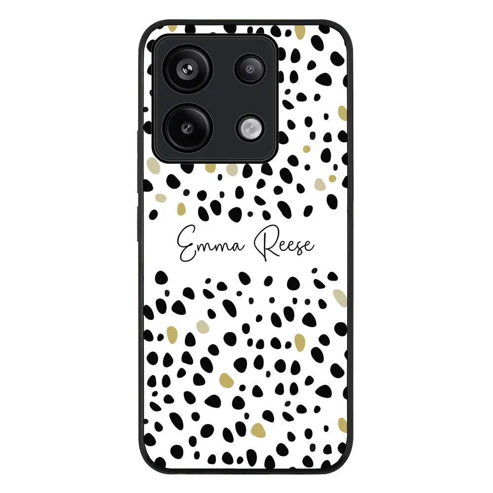 Redmi Note 13 Pro 5G / Rugged Black Pebble Multi Color Custom Text, My Name Phone Case - Redmi - Stylizedd.com