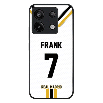 Redmi Note 13 Pro 5G / Rugged Black Personalized Football Clubs Jersey Phone Case Custom Name & Number - Redmi - Stylizedd.com