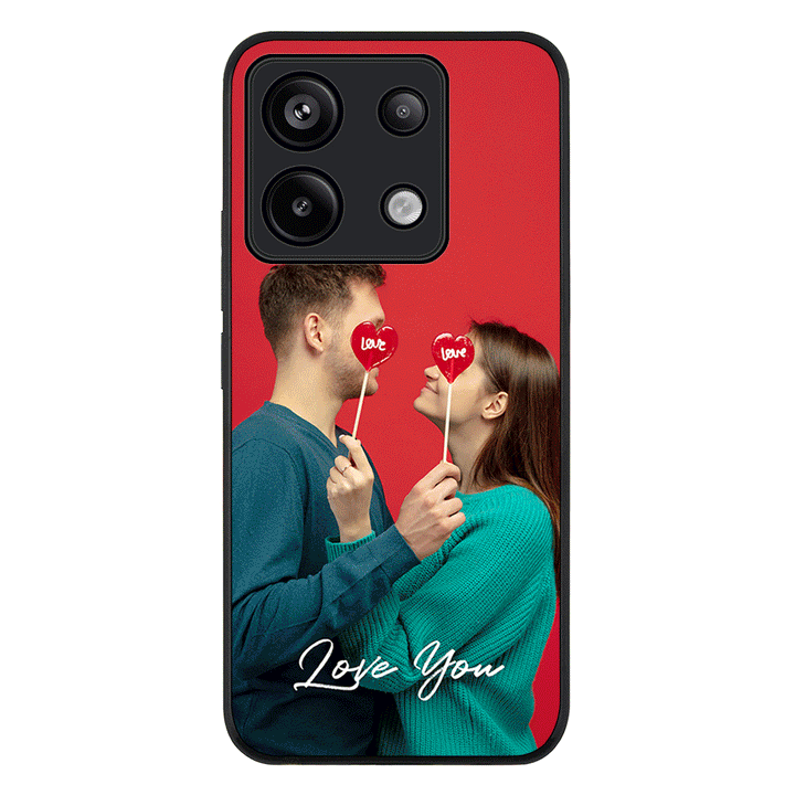 Redmi Note 13 Pro 5G / Rugged Black Custom Photo Valentine, Phone Case - Redmi - Stylizedd.com