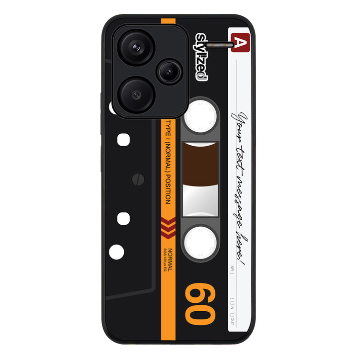 Redmi Note 13 Pro Plus / Rugged Black Custom Retro Cassette Tape Phone Case - Redmi - Stylizedd.com