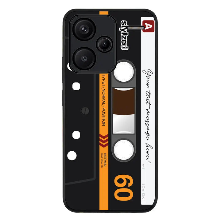 Redmi Note 13 Pro Plus / Rugged Black Custom Retro Cassette Tape Phone Case - Redmi - Stylizedd.com