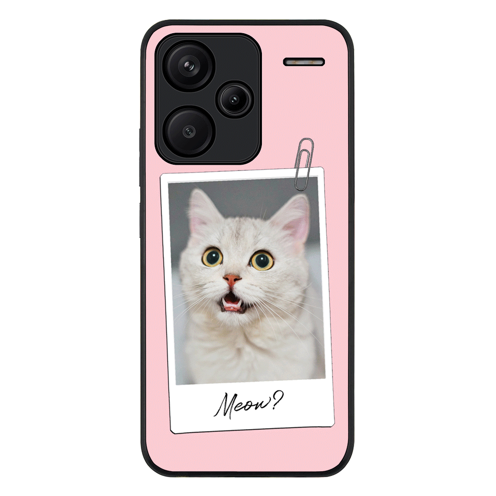 Redmi Note 13 Pro Plus / Rugged Black Polaroid Photo Pet Cat, Phone Case - Redmi - Stylizedd.com