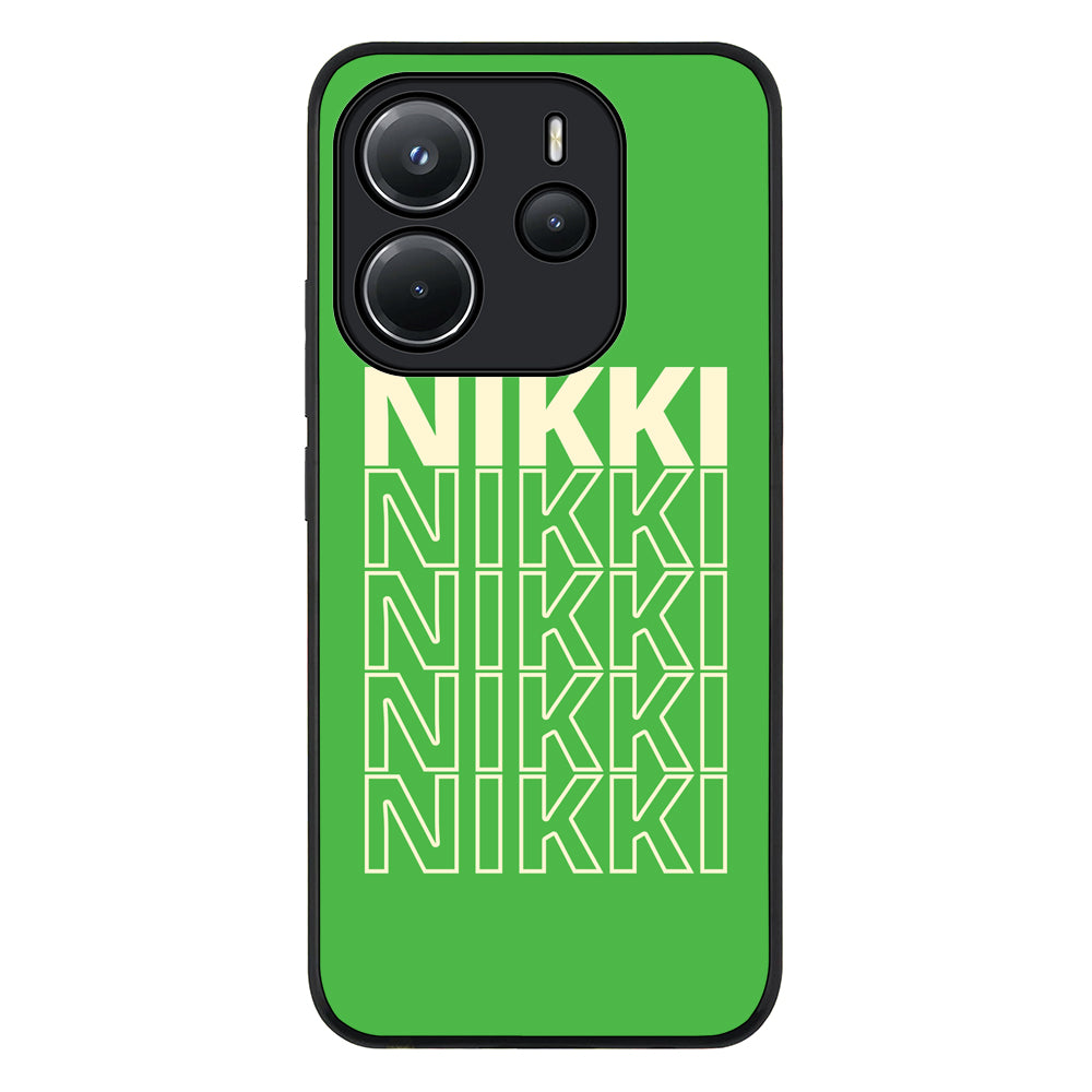 Redmi Note 14 4G / Rugged Black Repeated Monogram Phone Case - Redmi - Stylizedd.com