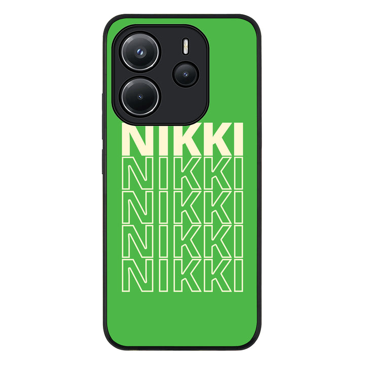 Redmi Note 14 4G / Rugged Black Repeated Monogram Phone Case - Redmi - Stylizedd.com