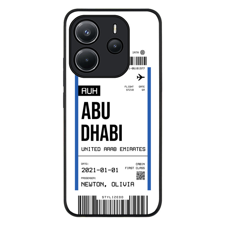 Redmi Note 14 4G / Rugged Black Custom Flight Boarding Pass Ticket Phone Case - Redmi - Stylizedd.com