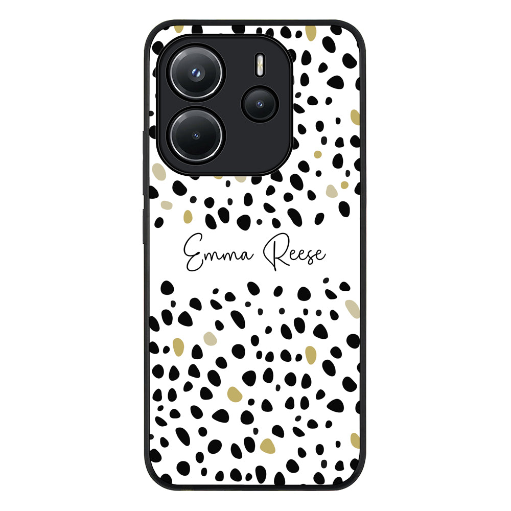 Redmi Note 14 4G / Rugged Black Pebble Multi Color Custom Text, My Name Phone Case - Redmi - Stylizedd.com