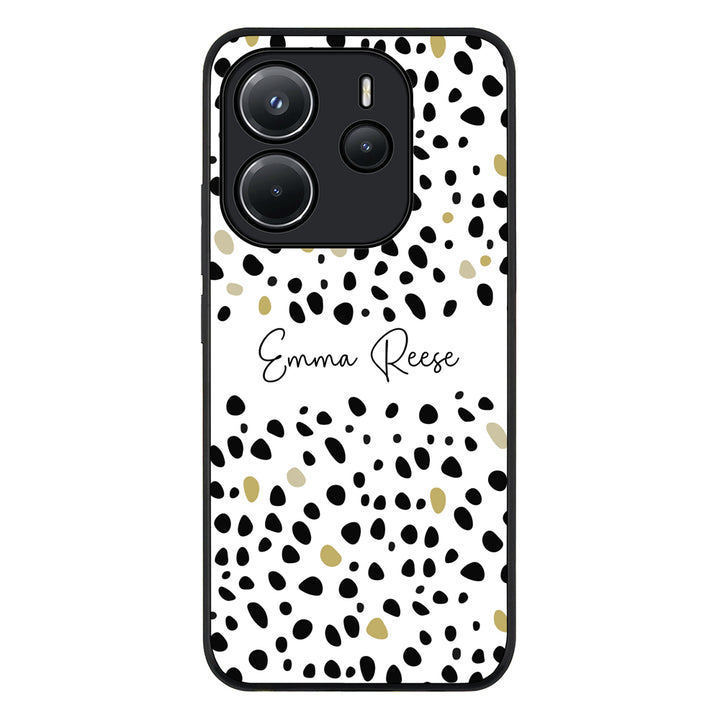 Redmi Note 14 4G / Rugged Black Pebble Multi Color Custom Text, My Name Phone Case - Redmi - Stylizedd.com