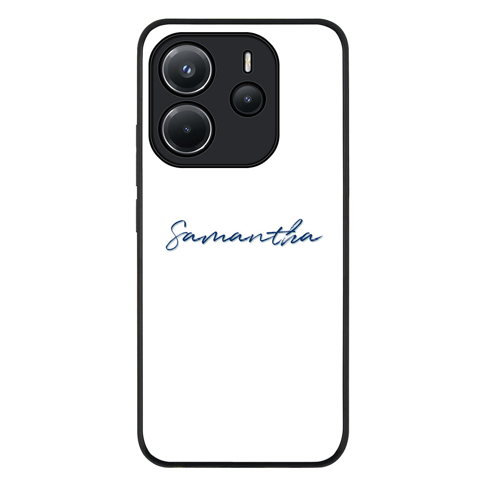 Redmi Note 14 4G / Rugged Black Custom Text, My Name Phone Case - Redmi - Stylizedd.com