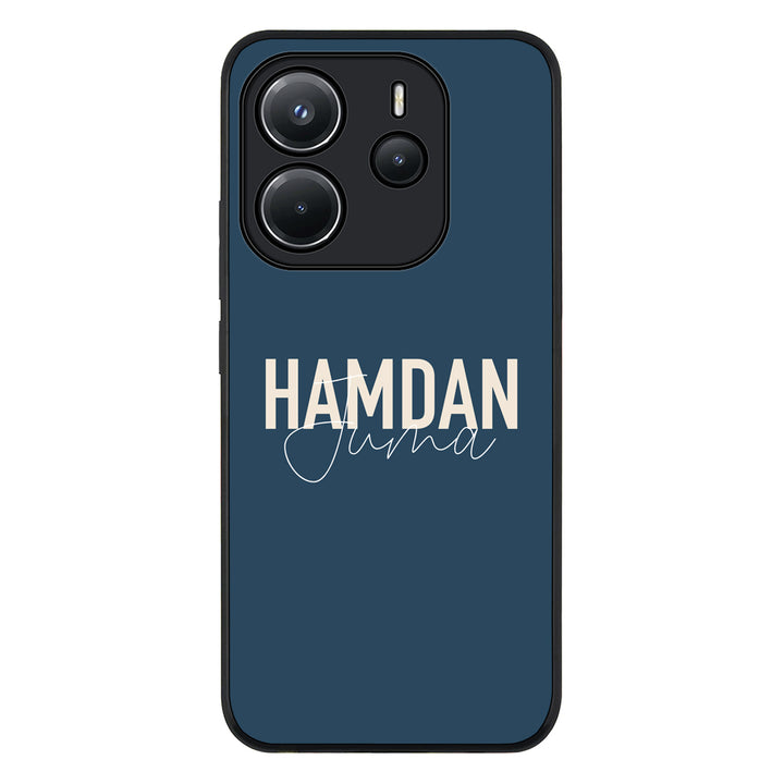 Redmi Note 14 4G / Rugged Black Personalized Name Horizontal, Phone Case - Redmi - Stylizedd.com