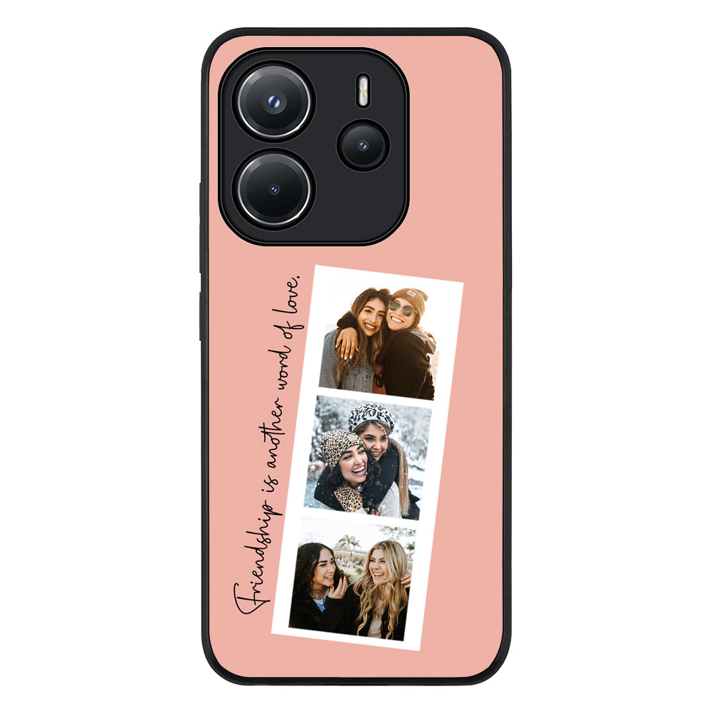 Redmi Note 14 4G / Rugged Black Custom Photo Strip Polaroid Style, Phone Case - Redmi - Stylizedd.com