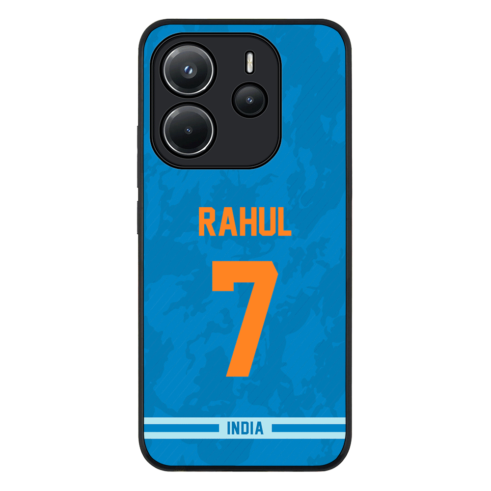 Redmi Note 14 4G / Rugged Black Personalized Cricket Jersey Phone Case Custom Name & Number - Redmi - Stylizedd.com