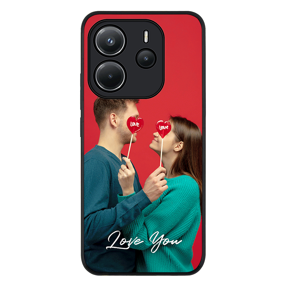 Redmi Note 14 4G / Rugged Black Custom Photo Valentine, Phone Case - Redmi - Stylizedd.com