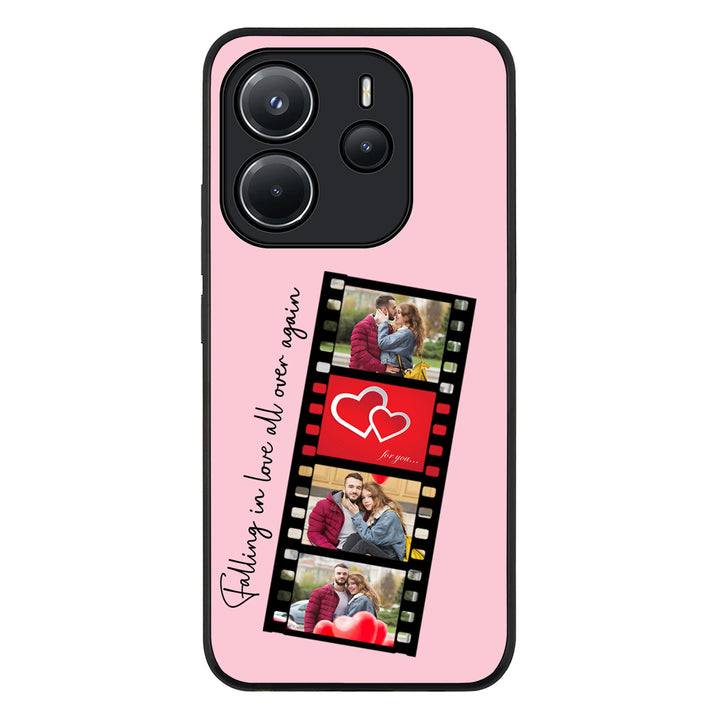 Redmi Note 14 4G / Rugged Black Custom Valentine Photo Film Strips, Phone Case - Redmi - Stylizedd.com