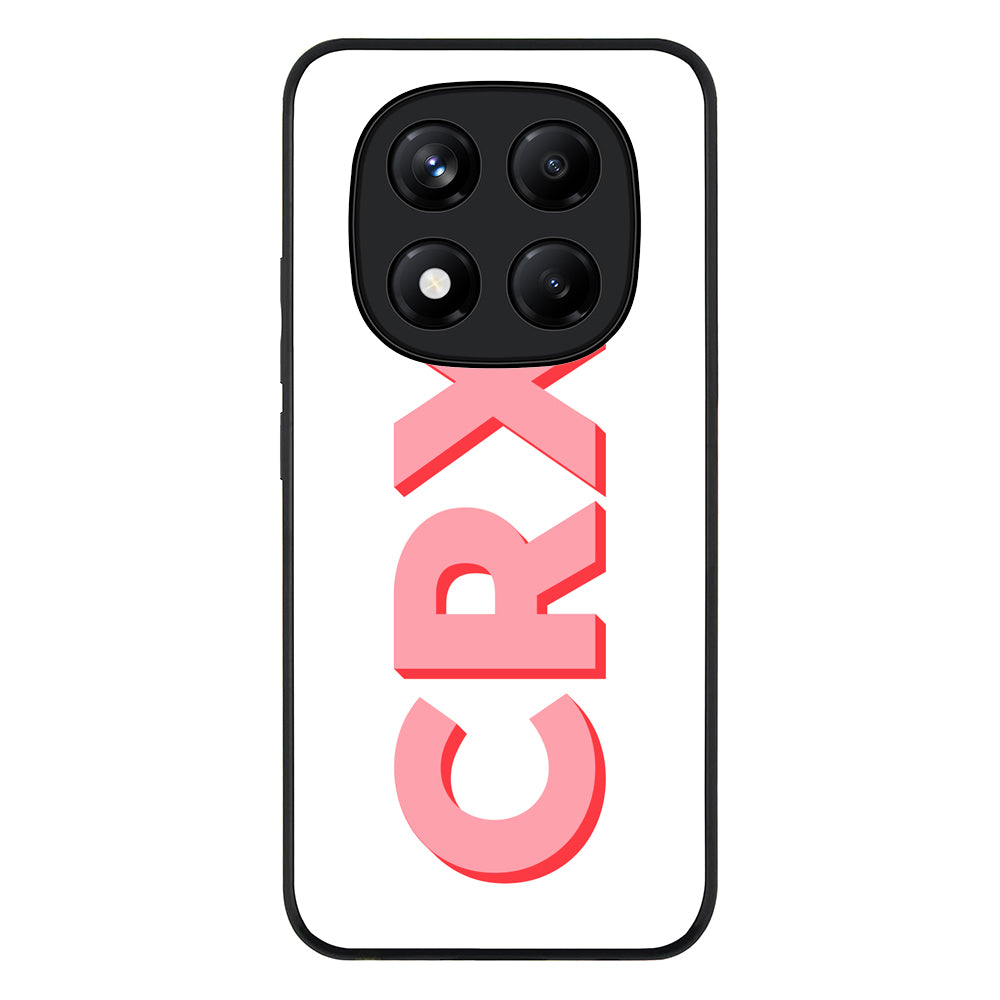 Redmi Note 14 Pro 4G / Rugged Black Personalized Monogram Initial 3D Shadow Text Phone Case - Redmi - Stylizedd.com