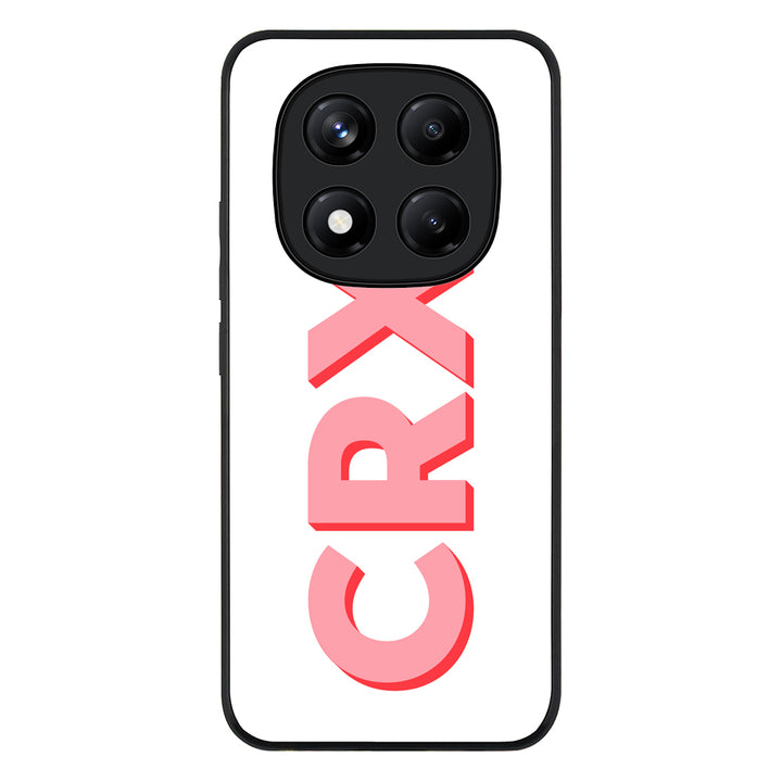 Redmi Note 14 Pro 4G / Rugged Black Personalized Monogram Initial 3D Shadow Text Phone Case - Redmi - Stylizedd.com