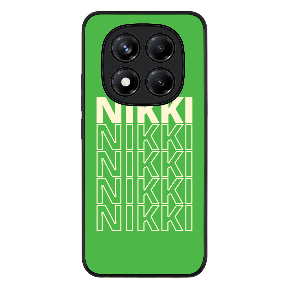 Redmi Note 14 Pro 5G / Rugged Black Repeated Monogram Phone Case - Redmi - Stylizedd.com