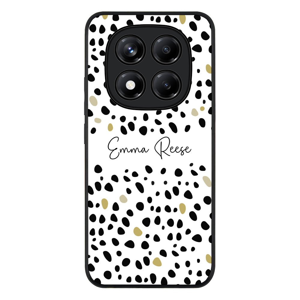 Redmi Note 14 Pro 5G / Rugged Black Pebble Multi Color Custom Text, My Name Phone Case - Redmi - Stylizedd.com
