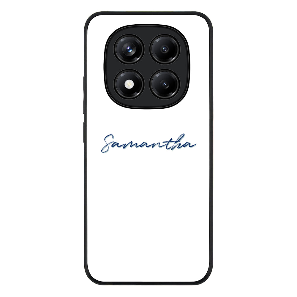 Redmi Note 14 Pro 5G / Rugged Black Custom Text, My Name Phone Case - Redmi - Stylizedd.com