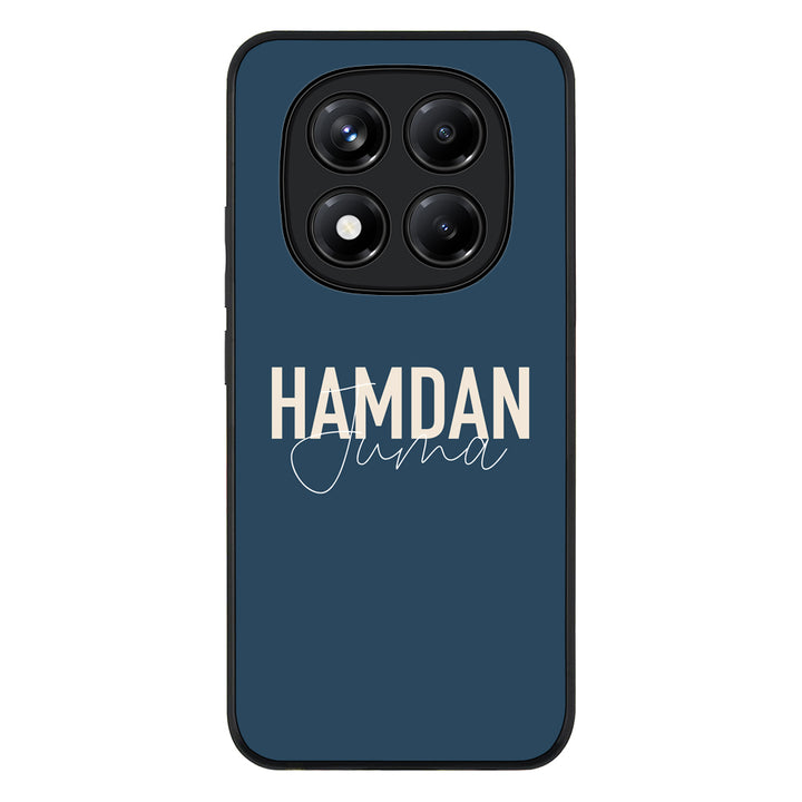 Redmi Note 14 Pro 5G / Rugged Black Personalized Name Horizontal, Phone Case - Redmi - Stylizedd.com