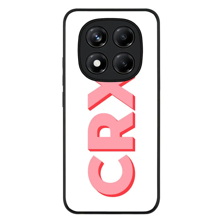Personalized Monogram Initial 3D Shadow Text Phone Case - Poco - X7 / Rugged Black - Stylizedd