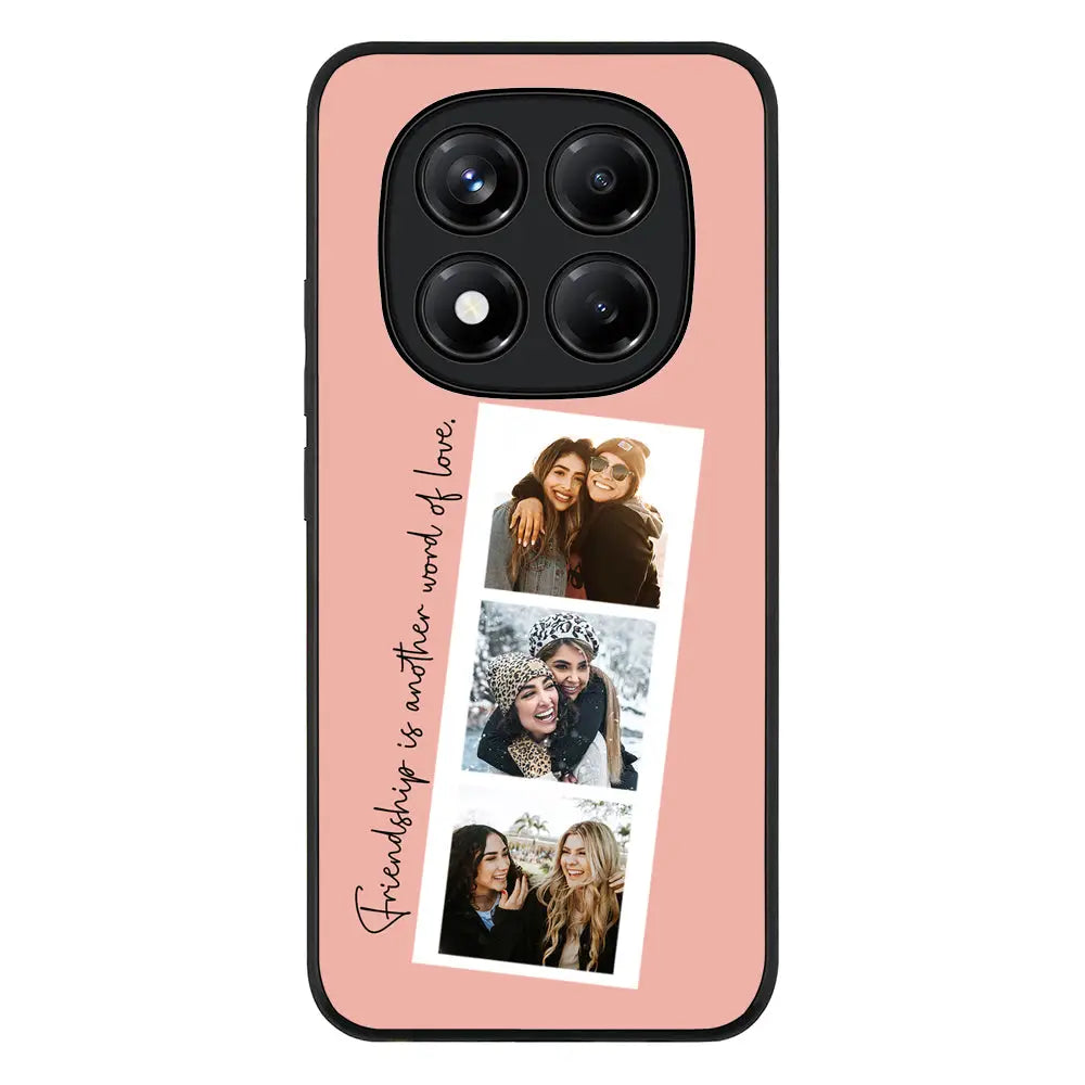 Custom Photo Strip Polaroid Style Phone Case - Poco - X7 / Rugged Black - Stylizedd