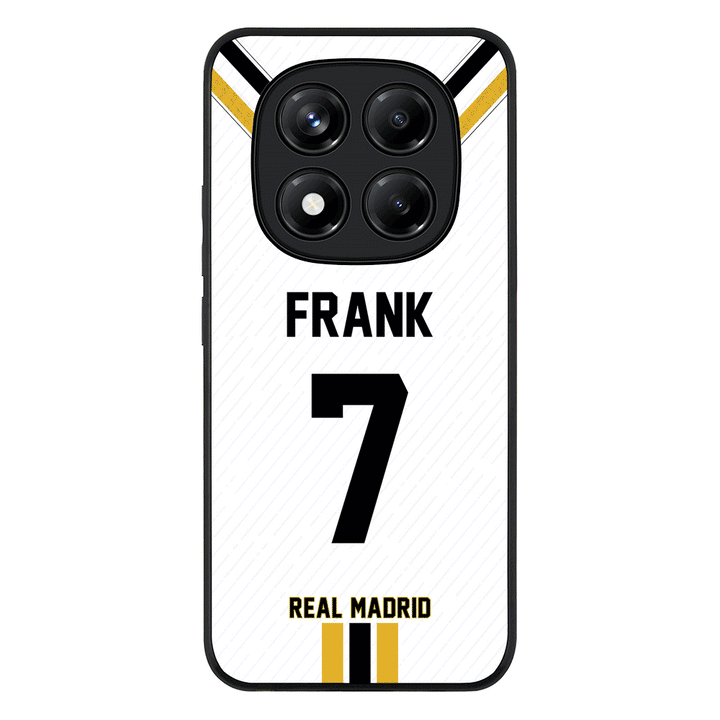 Redmi Note 14 Pro 5G / Rugged Black Personalized Football Clubs Jersey Phone Case Custom Name & Number - Redmi- Stylizedd.com