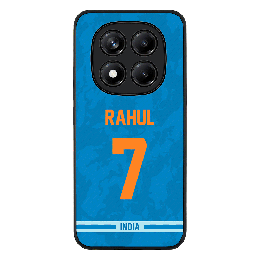 Redmi Note 14 Pro 5G / Rugged Black Personalized Cricket Jersey Phone Case Custom Name & Number - Redmi - Stylizedd.com