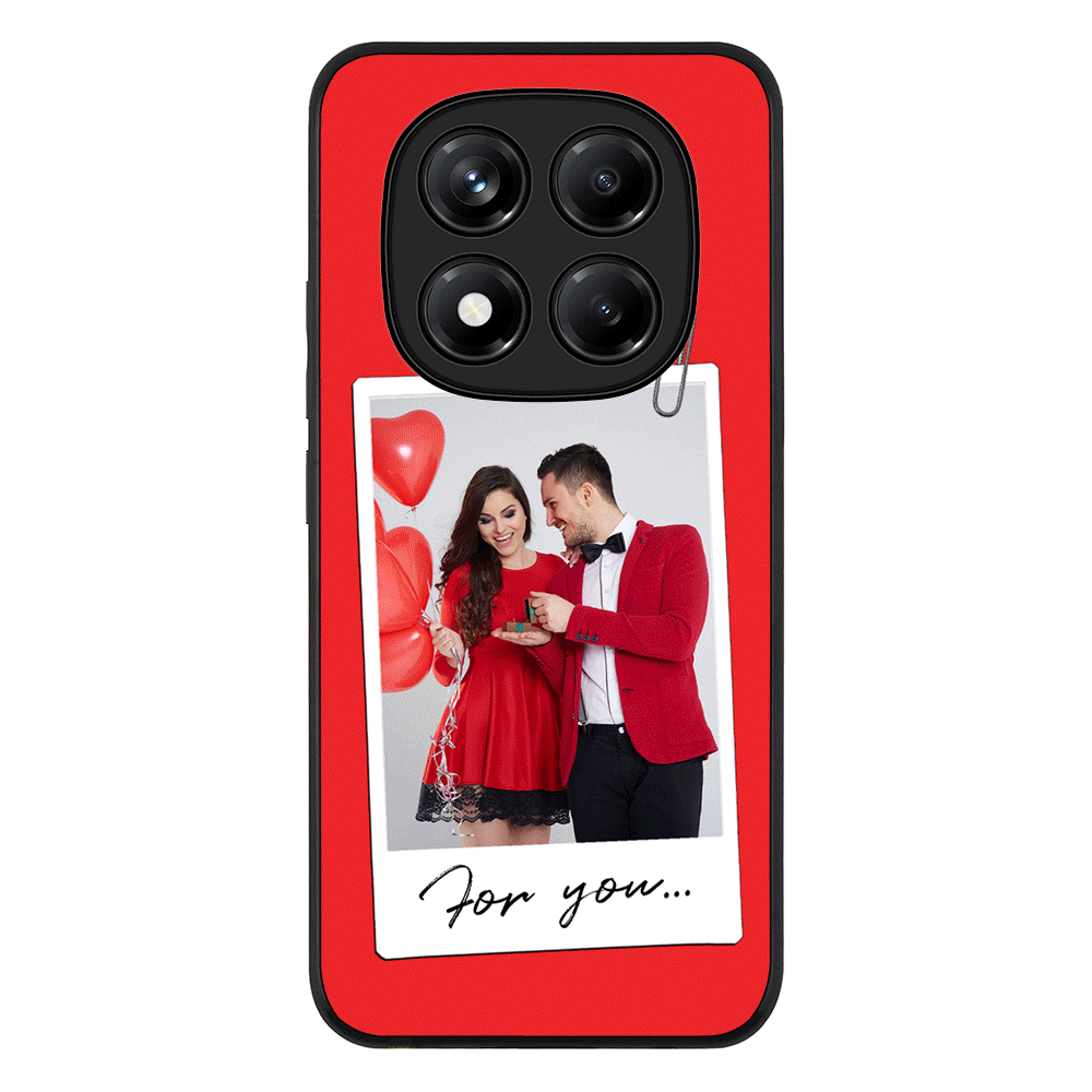 Redmi Note 14 Pro 5G / Rugged Black Personalized Polaroid Photo Valentine, Phone Case - Redmi - Stylizedd.com