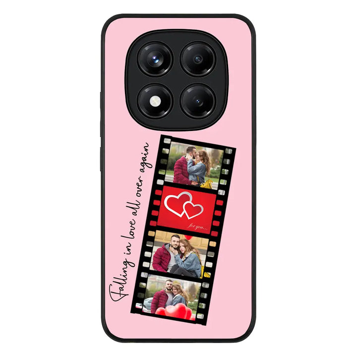 Custom Valentine Photo Film Strips Phone Case - Poco - X7 / Rugged Black - Stylizedd