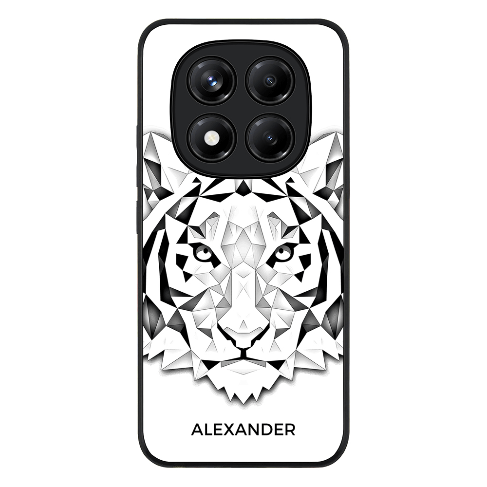 Personalized Text Low Poly Art Design Animals Phone Case - Poco - X7 / Rugged Black - Stylizedd