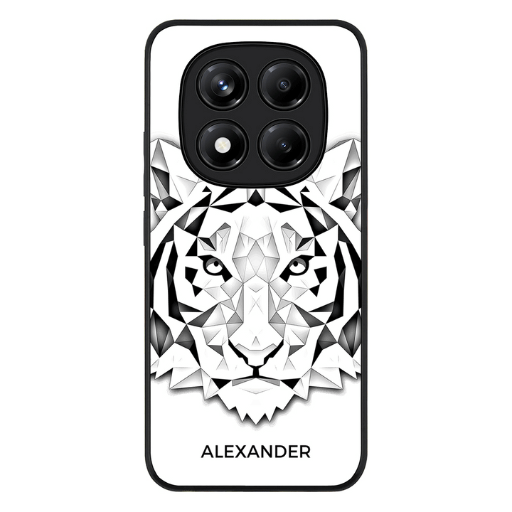 Personalized Text Low Poly Art Design Animals Phone Case - Poco - X7 / Rugged Black - Stylizedd