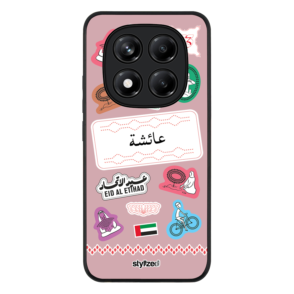 Custom Eid Al Etihad 53 National Day Sticker Phone Case - Poco - X7 / Rugged Black - Stylizedd
