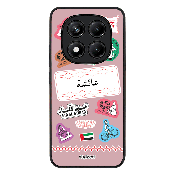 Custom Eid Al Etihad 53 National Day Sticker Phone Case - Poco - X7 / Rugged Black - Stylizedd