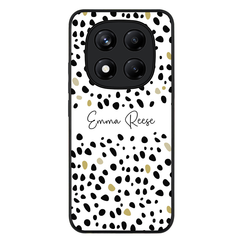 Redmi Note 14 Pro Plus 5G / Rugged Black Pebble Multi Color Custom Text, My Name Phone Case - Redmi - Stylizedd.com