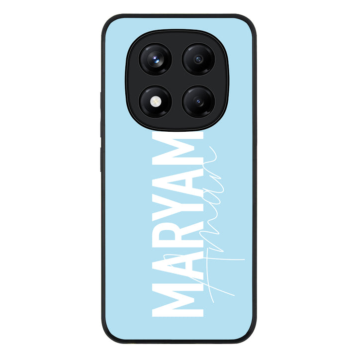 Redmi Note 14 Pro Plus 5G / Rugged Black Personalized Name Vertical, Phone Case - Redmi - Redmi - Stylizedd.com