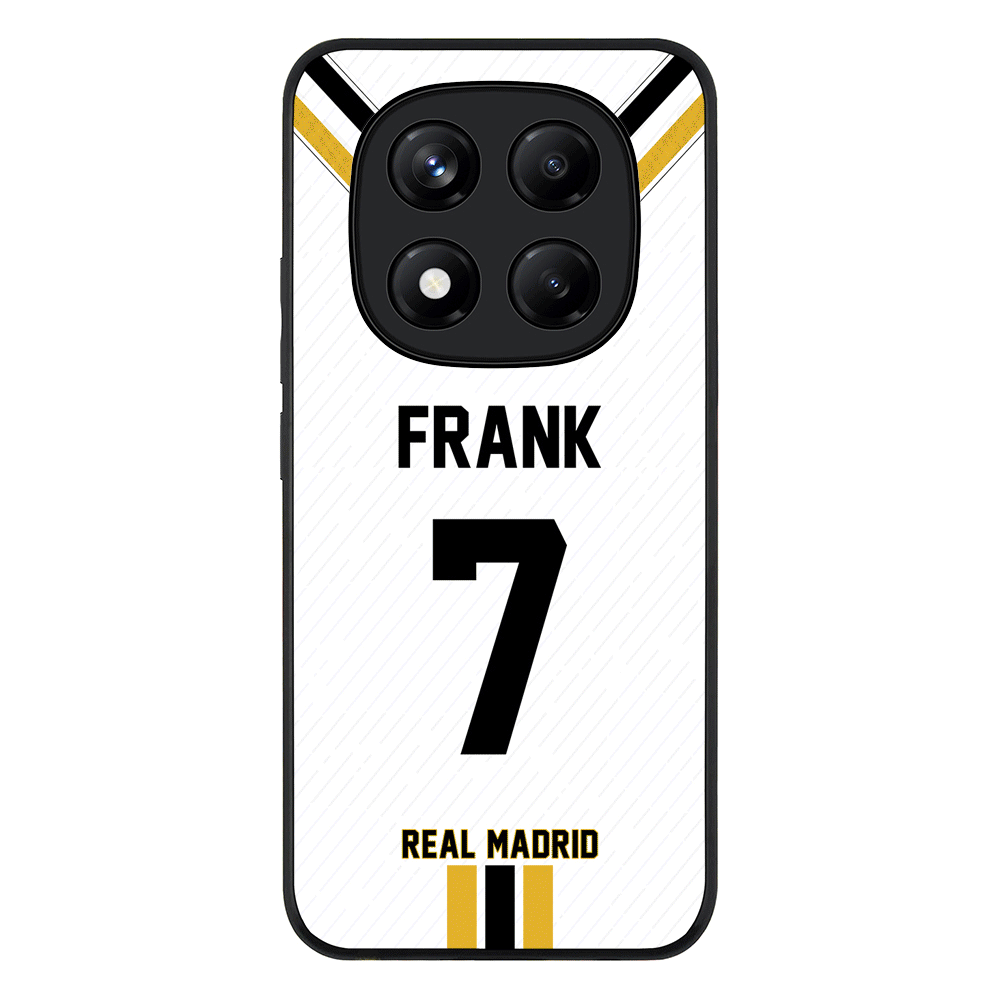 Redmi Note 14 Pro Plus 5G / Rugged Black Personalized Football Clubs Jersey Phone Case Custom Name & Number - Redmi- Stylizedd.com