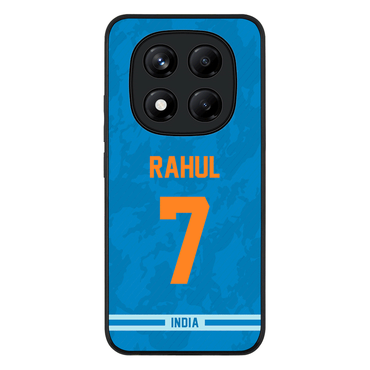 Redmi Note 14 Pro Plus 5G / Rugged Black Personalized Cricket Jersey Phone Case Custom Name & Number - Redmi - Stylizedd.com