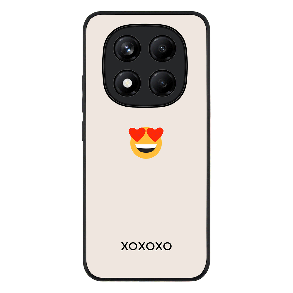 Redmi Note 14 Pro Plus 5G / Rugged Black Custom Text Emojis Emoticons, Phone Case - Redmi - Redmi - Stylizedd.com