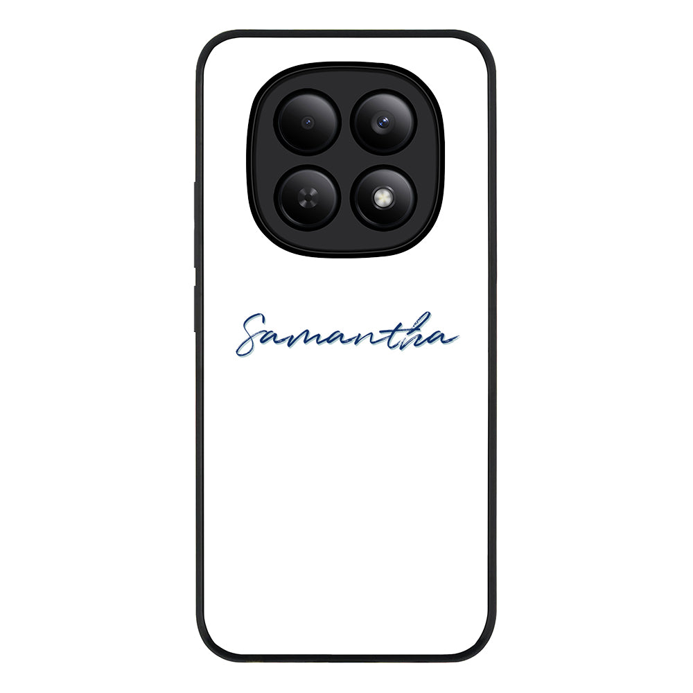 Redmi Note 15 4G / Rugged Black Custom Text, My Name Phone Case - Redmi - Stylizedd.com