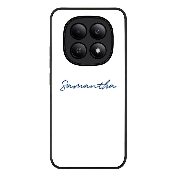 Redmi Note 15 4G / Rugged Black Custom Text, My Name Phone Case - Redmi - Stylizedd.com