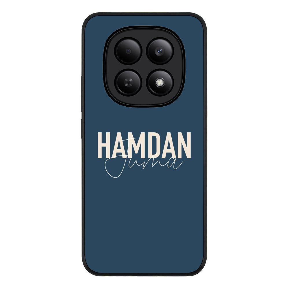 Redmi Note 15 4G / Rugged Black Personalized Name Horizontal, Phone Case - Redmi - Stylizedd.com