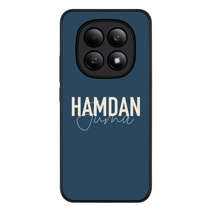 Redmi Note 15 4G / Rugged Black Personalized Name Horizontal, Phone Case - Redmi - Stylizedd.com
