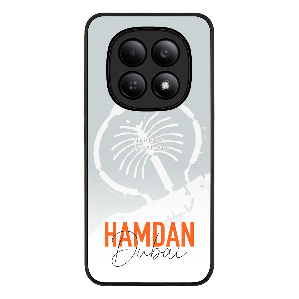 Redmi Note 15 4G / Rugged Black Personalized Location Map & Name, Phone Case - Redmi - Stylizedd.com