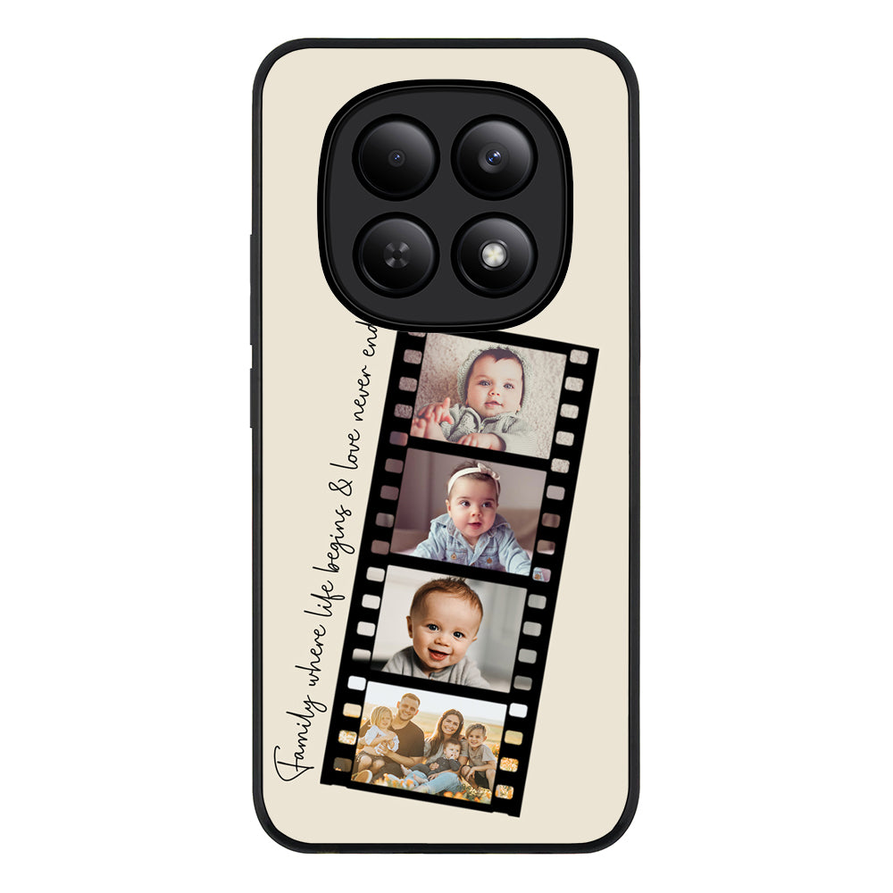 Redmi Note 15 4G / Rugged Black Custom Film Strips Personalised Movie Strip, Phone Case - Redmi - Stylizedd.com